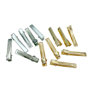 Square Duckbill Hair <b>Clips</b> 5.5cm Metal Plated Steel Color KC Gold Quzhou Origin Spring 2024 Daily Use Accessories - Product Image 4