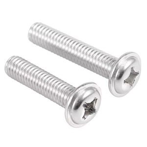 สกรูหัวกลมสแตนเลส 304/316 พร้อมสกรูไขว้ เมตริก M2-M3-M4-M5-M6-M8 - Product Image 1