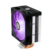 Nouveau Refroidisseur CPU en Aluminium 2026 à 4 Caloducs, Ventilateur RGB PWM 4 Broches 5V pour Plateforme Complète, 22dBA, Roulement Fluide, LED Spectre Complet pour Boîtier d'Ordinateur