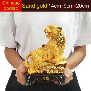 Statues en résine dorée de l'année du zodiaque chinois <span class=keywords><strong>2021</strong></span> : Rat, Bœuf, Tigre, Lapin, Dragon, Serpent, Cheval, <span class=keywords><strong>Mouton</strong></span>, Singe, Coq, Chien, Porc - Product Image 5