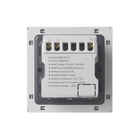 Zigbee Smart Home/Villa/Bureau 86MM UK ou EU Standard 4 boutons interrupteur intelligent couleur blanche mat AG verre bouton poussoir