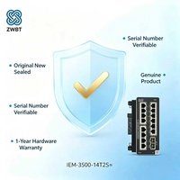 Module d'extension SFP en cuivre Cisco Switch Catalyst IEM-3500-14T2S = 14 ports GE RJ45, 2 ports 1G/100M SFP, extensible à 27 ports au total, alimentation 16W