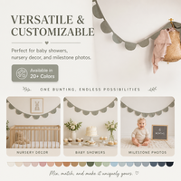 Guirlande de Bannière Bébé en Coton Double Gaze Premium, Souple et Respirante, Décoration de Crèche, Drapeau Pennant, Anniversaire, Couleur Personnalisée, OEM ODM