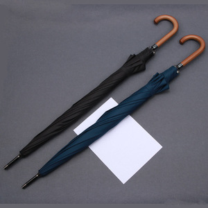 10 Ribs Automatic Solid Wood Curved Handle Golf <b>Umbrella</b> Custom Acceptable - Product Image 3