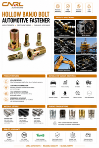 Tornillo Banjo Hueco Niquelado Pulido DIN 7643-3 de Fábrica RuiLi al por Mayor para Automoción, con Dos Orificios, para la Industria Sanitaria - Product Image 3