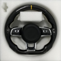 Volant de direction personnalisé en cuir semi-synthétique et fibre de carbone, accessoires de voiture pour VW Golf R 5 6 7 MK5 MK6 MK7 Gti Passat CC