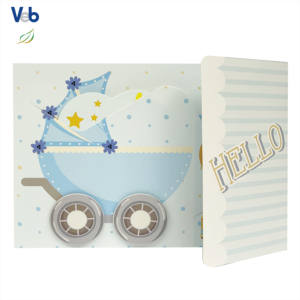 Tarjeta de Agradecimiento para Bebé Recién Nacido, Hecha a Mano, con Diseño Personalizado por Diseñadores Profesionales, Cartulina Recubierta Ecológica - Product Image 4