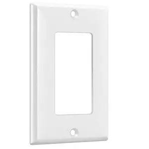 Us American 1 gang standard size Decorator Light Switch or Receptacle Outlet Wall Plate, pc material,