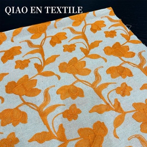 Nuevo Retro tridimensional naranja loto bordado tela Top vestido Cheongsam conjunto tejido hecho <span class=keywords><strong>a</strong></span> mano no elástico transpirable - Product Image 3