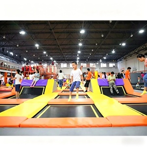 Parc <span class=keywords><strong>de</strong></span> trampolines intérieur multi-usages, arène <span class=keywords><strong>de</strong></span> trampolines professionnelle avec fosse à mousse, panier <span class=keywords><strong>de</strong></span> <span class=keywords><strong>basket</strong></span> et zone <span class=keywords><strong>de</strong></span> saut libre - Product Image 5