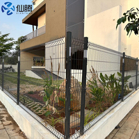 Clôture en treillis soudé 3D, panneaux de clôture de sécurité enduits pour jardin, ferme, autoroute, école, périmètre d'usine, taille personnalisée, vente en gros