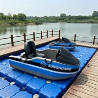 Bateau à réaction électrique en matériau PEE, moteur refroidi par eau 15 kW, batterie au lithium ternaire 72V90A, vitesse maximale 40 km/h, charge maximale 300 kg, 2 places