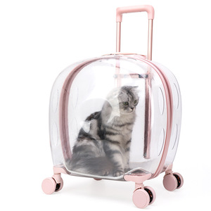 Evrensel eklemli tekerlek ile teleskopik arabası fermuar gezi kediler yavru Pc için <span class=keywords><strong>Pet</strong></span> taşıyıcılar nefes evcil seyahat kutusu - Product Image 5