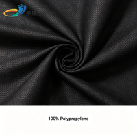 Tissu non tissé en PP noir thermocollé pour doublure de canapé, revêtement inférieur de chaise et protection anti-poussière pour meubles