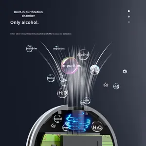 USB có thể sạc lại xách tay breathalyzer phát hiện rượu tiêu thụ Chức năng bộ nhớ cho trước đó uống cho say rượu lái xe - Product Image 4