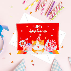 3 מוקפץ כרטיס יום הולדת שמח יצירתי עם נייר לבן שלג-כרטיסי ברכה ייחודיים ליום הולדת - Product Image 4