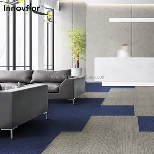 Envío rápido, venta al por mayor, azulejo de alfombra hexagonal resistente con respaldo de Pvc