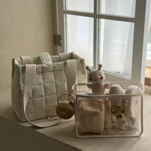 Sac de maternité personnalisé grand format pour femme, rembourré et doux, sac de rangement pour sorties, sac de voyage léger à porter à la main - Product Image 1