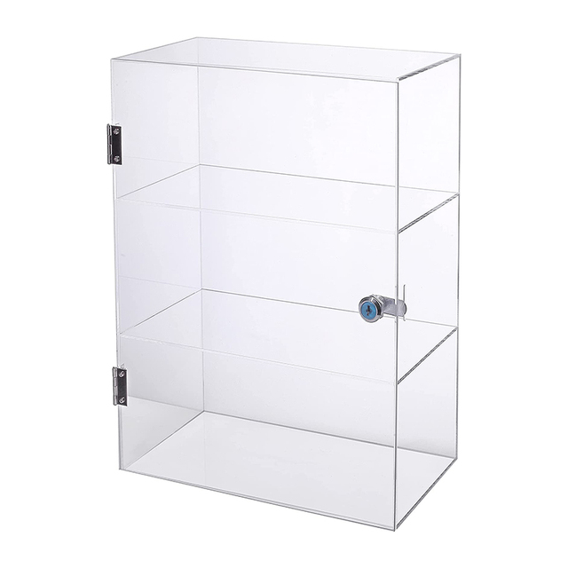Wholesale 3-Tier Acrylic Eco-Friendly Display Case with Lock Pre-Assembled Classic Storage for Collectibles