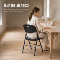 Chaise pliante d'extérieur, chaise de camping pliable, chaise de camping en plastique blanc, mobilier de maison, utilisation en entrepôt