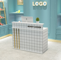 Images de conception de comptoir de réception pour petit hôtel, salon de beauté, magasin de détail et épicerie