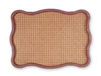 Meilleur nouveau design plateaux de service en rotin pétoncle fait main vintage Vietnam, décoration de la maison stockage plateau pétoncle en couleur personnalisée
