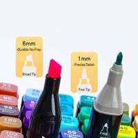 Ensemble de marqueurs d'art à double pointe à l'alcool de qualité supérieure, 80 couleurs, marqueurs de dessin professionnels non toxiques avec logo personnalisé, étiquette privée OEM