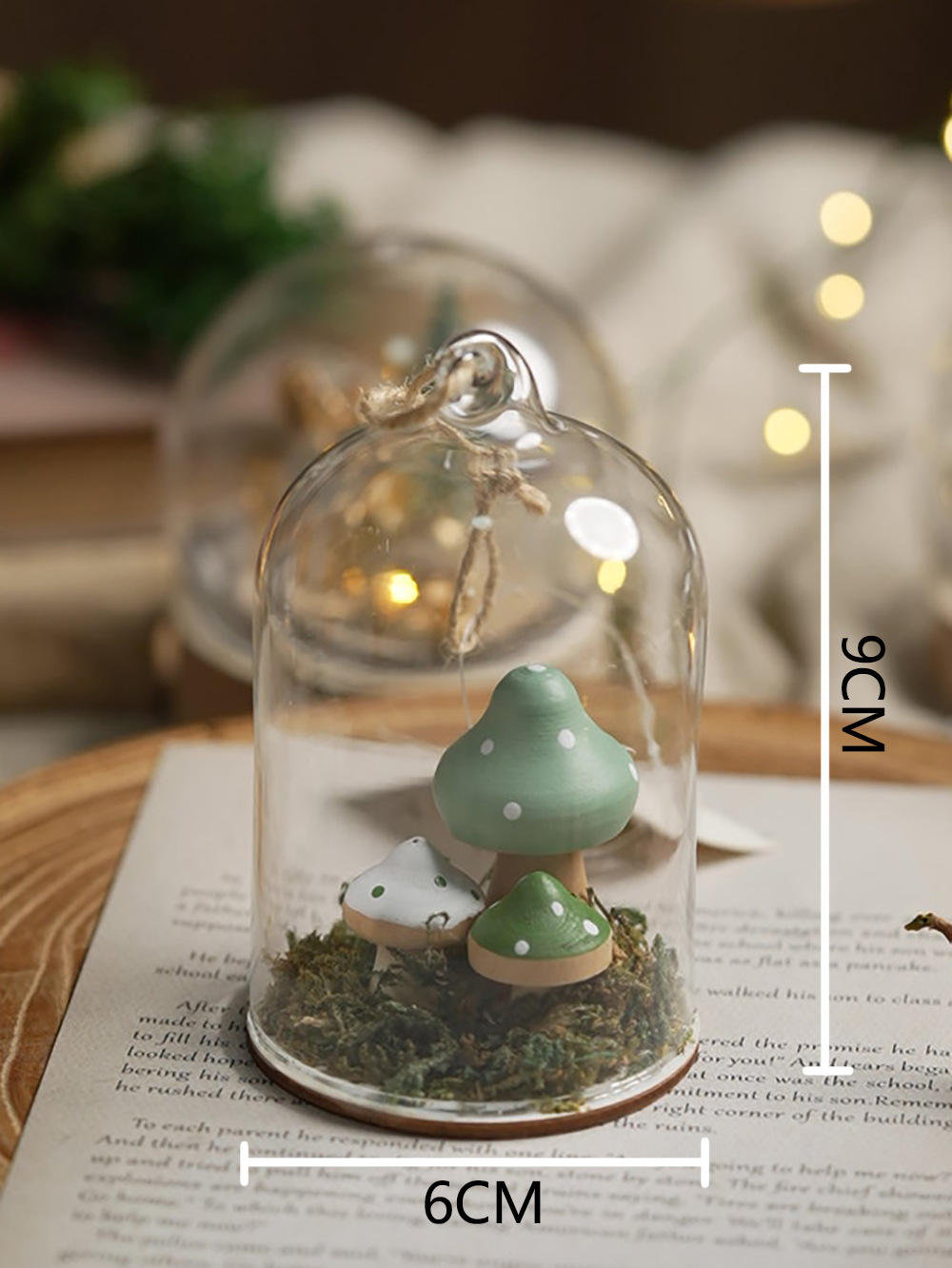 โคมไฟแก้วคอลัมน์ยาว-เห็ดสไตล์เห็ด