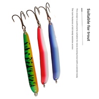 Kit de leurres métalliques rotatifs bioniques 5 pièces avec hameçons 11,3x7,5x1,7cm Poids total 29g pour pêcheurs occasionnels et débutants – Coffrets cadeaux
