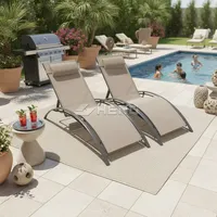 Chaise longue pliante d'extérieur en forme de S, empilable, avec tissu en maille, idéale pour le soleil et la relaxation – Nouveauté très demandée pour la vente par correspondance