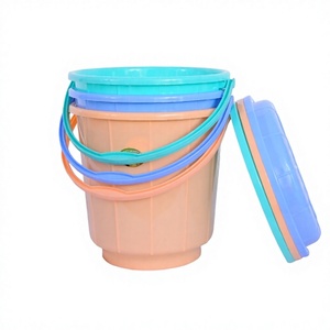 Seau de nettoyage en plastique PP NDURO NE8001 avec couvercle et poignée, capacité de 10 à 15 L, design rond pour usage domestique, industriel et de bureau - Product Image 4