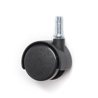 Petites roulettes à billes noires en nylon de 40mm pour meubles 2 pouces en caoutchouc PU PVC TPR PP-Quincaillerie industrielle avec fonction pivotante
