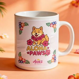 Pegatina adhesiva impermeable personalizada de PVC con diseño de perro de dibujos animados para empaques de productos de alimentos para mascotas - Product Image 3