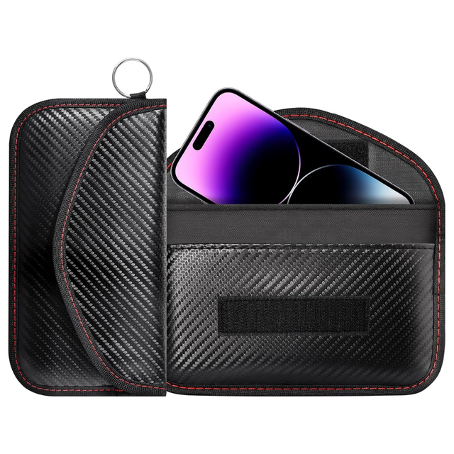 High Quality Anti-tracking Bag Mobile Phone Signal Blocker Jammer Anti-Radiation Shield Signal Blocker Pouch Car Key Faraday Bag