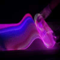 Écrans vidéo LED transparents haute luminosité P5 P6 P8 P10, film d'écran LED en bande, angle de vision de 170°, garantie 3 ans
