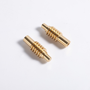 Pignon à vis sans fin en bronze et arbre à vis sans fin en acier trempé, conçus sur mesure pour la transmission de puissance intensives - Product Image 1
