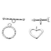 Fermoirs à bascule en argent Sterling 925 plaqué or en forme de fleur Fermoir OT Fermoir à corde pour la fabrication de bracelets et de colliers