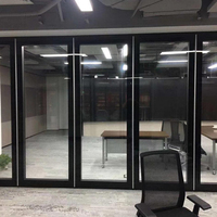 High Performance Office Waiting Room Aluminum Frameless Glass Partition Systems Profiles Movable Partition Wall