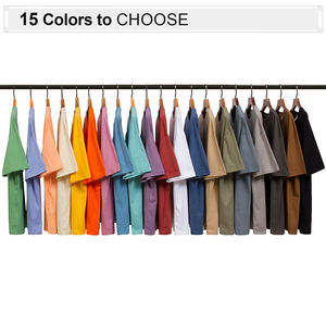 Wholesale Custom logo Men 100% Cotton t <b>Shirts</b> High Quality Heavyweight 190gsm <b>Oversized</b> t <b>Shirt</b> - Product Image 2