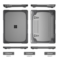 Étui de glaçage de support pliant solide de haute qualité pour ordinateur portable Microsoft Surface 7 13.8 coque de couverture anti-huile rayonnante
