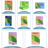 Feuilles effervescentes pour la vaisselle, la salle de bain, la cuisine, les meubles, sans liquide, pour la lessive, les fournitures ménagères, les bandes de savon détergent
