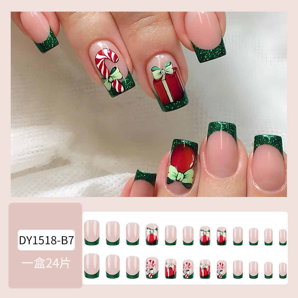 QXJ-Dy1518-b7 christmas green french [jelly glue]]