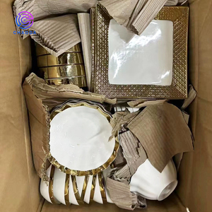 Bộ đồ ăn sứ cao cấp viền vàng trắng, giá sỉ rẻ năm <span class=keywords><strong>2025</strong></span>, đặt làm theo yêu cầu, dùng cho nhà hàng và gia đình - Product Image 2