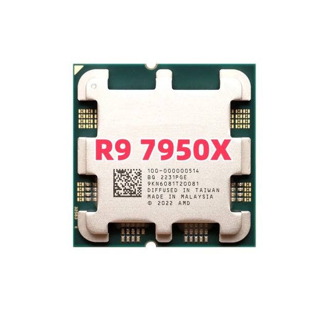 AMD 9 R9 7950X 16-Core 32-Thread Unlocked Desktop Processor for Computer Boxed Processors