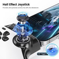 Gamegaga STK-7011 Joystick Telescópico con Efecto Hall, Luz RGB, Control Inalámbrico para Juegos Móviles, Compatible con Android, iOS, Switch2 y PC