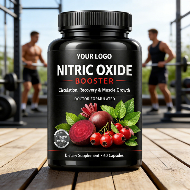 GMP Certified High Strength Nitric Oxide Booster Capsules With L-Arginine Supports Muscle Growth&Endurance Vegan Supplement