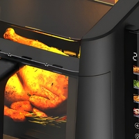 Friteuse à air numérique sans huile de 7 L à usage commercial avec grande capacité, affichage tactile intelligent et visuel