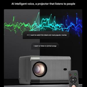 Máy chiếu AMOI T6 Pro máy chiếu tường phòng ngủ gia đình HiSilicon giọng nói thông minh 1080P Màn hình di động máy chiếu đóng - Product Image 5