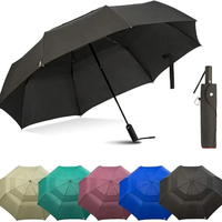 Parapluie pliable personnalisé avec logo, ouverture et fermeture automatiques, résistant au vent et à l'eau, compact, pour les déplacements professionnels et l'usage quotidien en extérieur