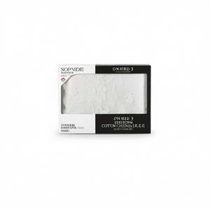 Ensemble de housse de couette en coton chenille capitonnée Nopvide, 3 pièces, motif floral, style classique, blanc - Product Image 1